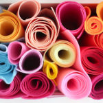 Coloured fabric rolls